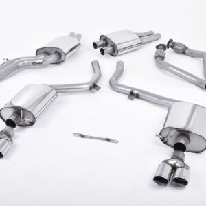 MILLTEK RESONATED CATBACK EXHAUST SYSTEM W/ EC APPROVAL FOR B8 AUDI S5 CABRIOLET