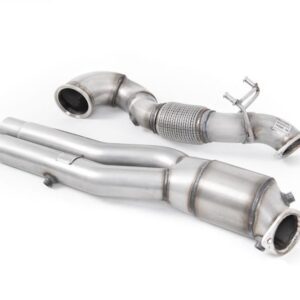 MILLTEK LARGE BORE DOWNPIPE WITH HI-FLOW SPORTS CAT FOR AUDI RS3 / RSQ3 / TTRS (OPF-GPF)