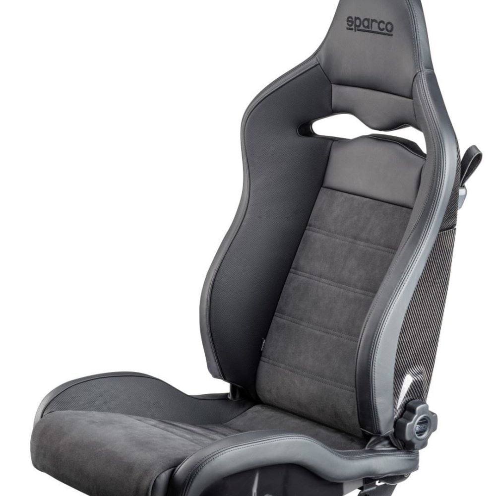 SPARCO SPX SEAT (LEFT) IN BLACK LEATHER & ALCANTARA