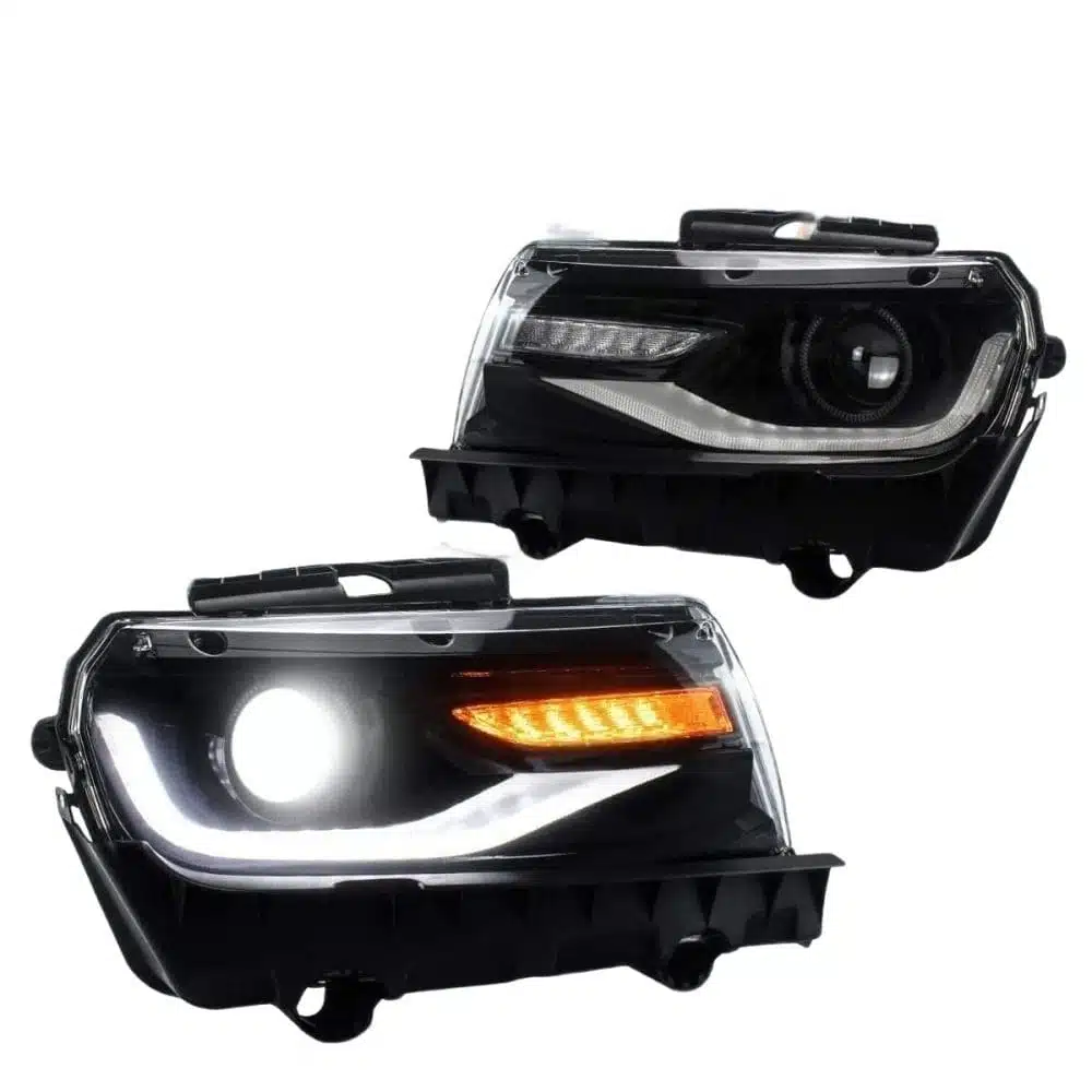 AUTO ADDICT 6TH GEN PROJECTOR HEADLIGHTS W/ LED DRL FOR 5TH GEN CHEVROLET CAMARO LS, LT, RS, AND SS (FACELIFT)