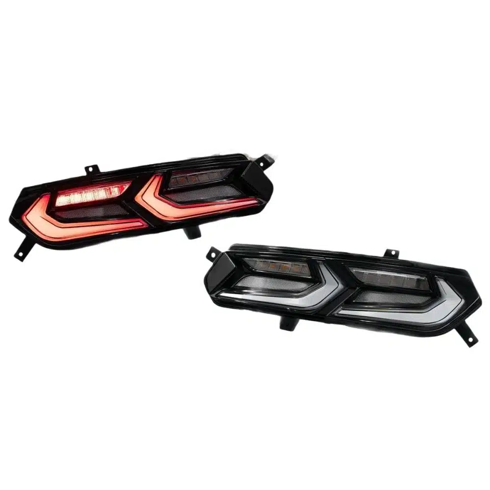 AUTO ADDICT GLOSS BLACK UMBRA LED TAILLIGHTS W/ CLEAR LENS FOR C7 CHEVROLET CORVETTE
