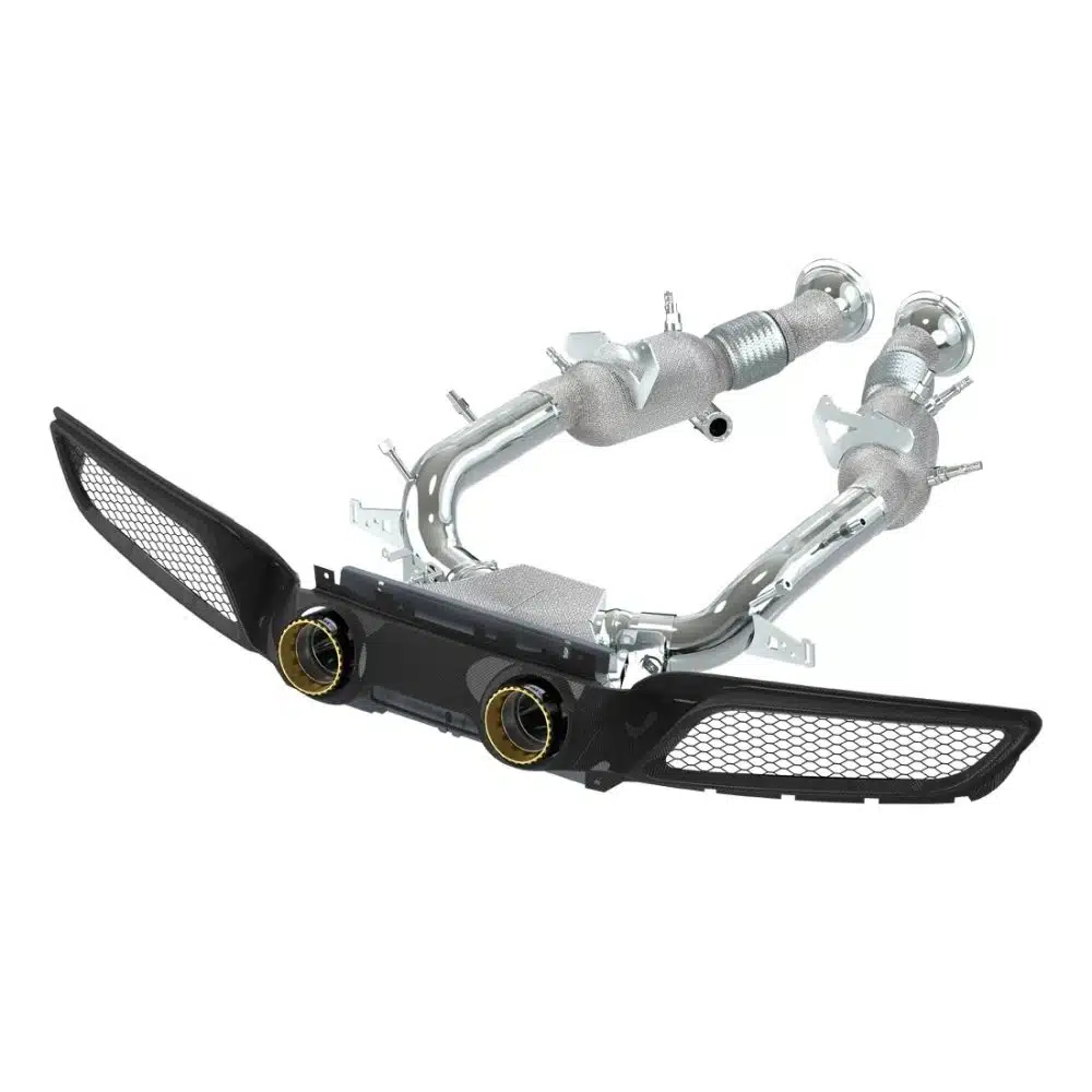 CAPRISTO CARBON TWIN-TAILPIPE CONVERSION W/ OPF DOWNPIPES FOR F171 FERRARI 296 GTB & GTS
