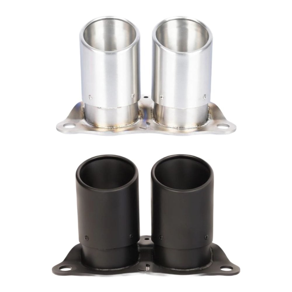 JCR TITANIUM & INCONEL OEM-REPLACEMENT ROLLED EXHAUST TIPS FOR 992 PORSCHE 911 GT3, GT3 RS, GT3 TOURING, AND S/T