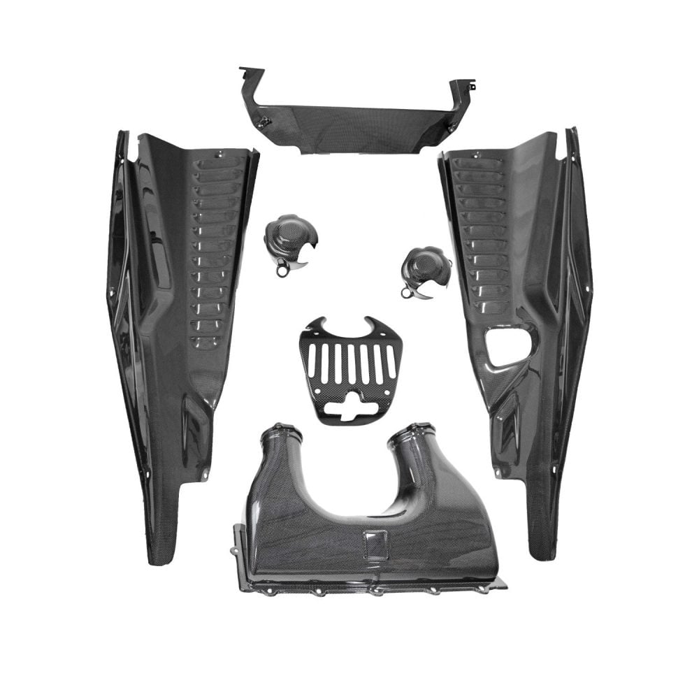 EXOTIC CAR GEAR CARBON 7-PIECE ENGINE-BAY SET FOR FERRARI 458 ITALIA [ECG-FER-458EBC7-DO/ECG-FER-458EBC7-AD]
