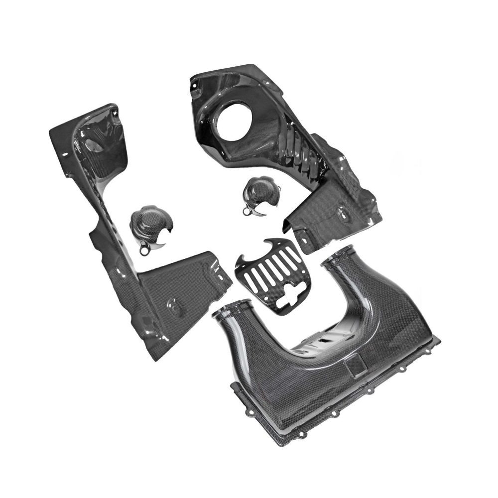 EXOTIC CAR GEAR CARBON 6-PIECE ENGINE-BAY SET FOR FERRARI 458 SPIDER [ECG-FER-458EBS6]
