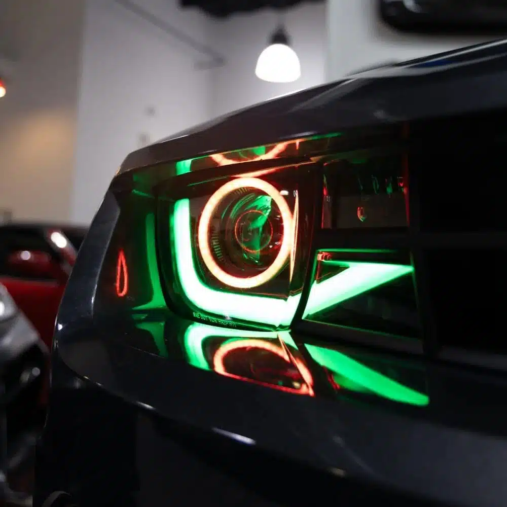 AUTO ADDICT 6TH GEN STYLE HEADLIGHTS W/ RGB DRL FOR 5TH GEN CHEVROLET CAMARO (WITH OEM FRONT BUMPER, PRE-FACELIFT)