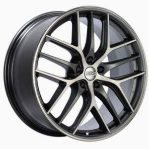 BBS CC-R SATIN GRAPHITE DIAMOND CUT POLISHED RIM PROTECTOR WHEEL (20×10.5 5-112 +34)