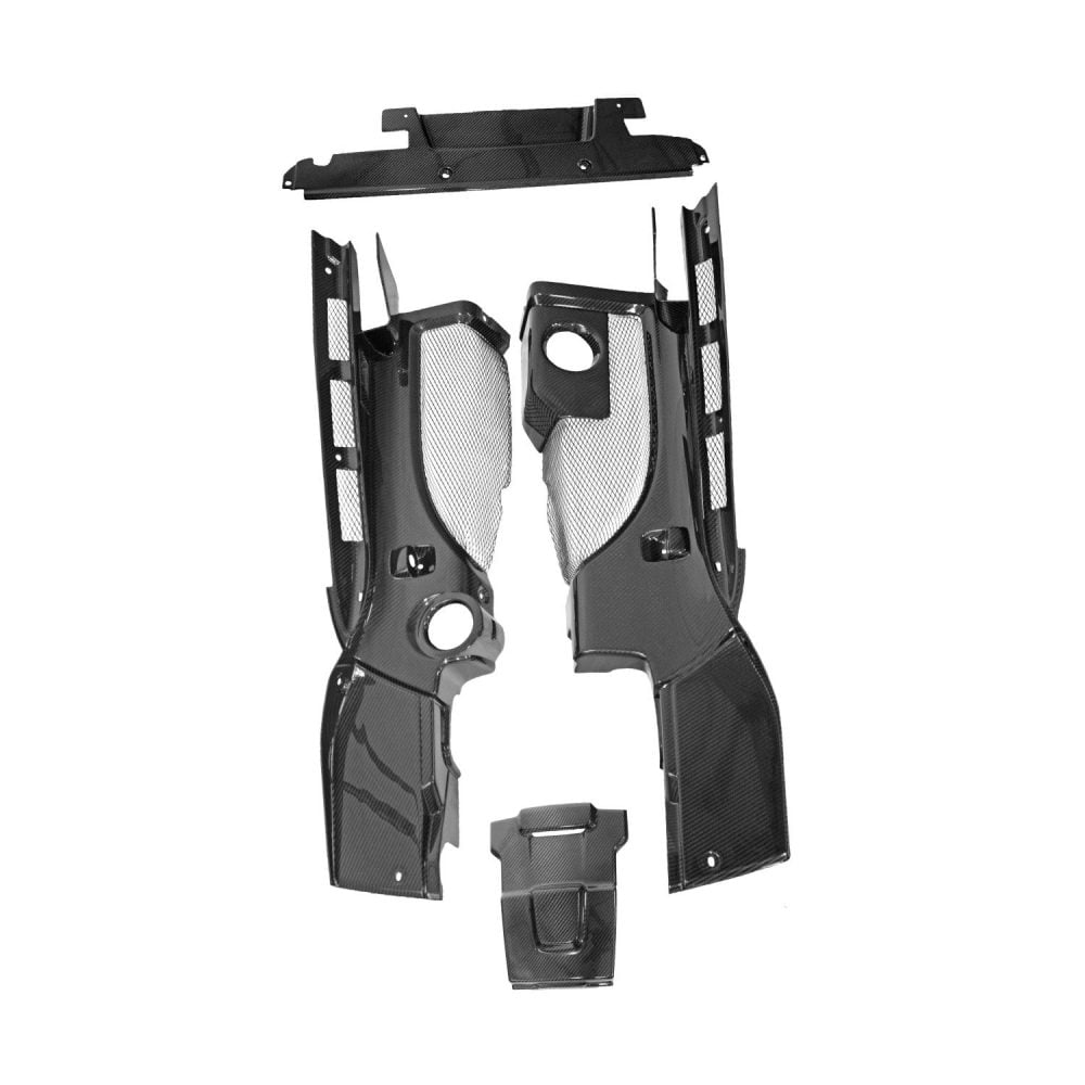 EXOTIC CAR GEAR CARBON 4-PIECE ENGINE-BAY PANELS FOR TYPE-42 AUDI R8 (FACELIFT / COUPE) [ECG-AUD-R8EB4N]