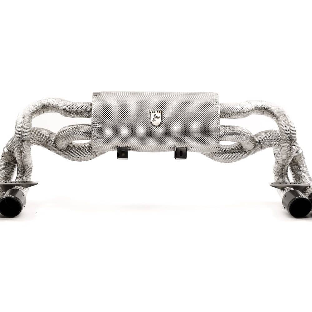 KLINE INNOVATION REAR SILENCER EXHAUST WITH CARBON TIPS FOR KIMERA EVO37 [KL-KIME-EVO37-RS-INC]