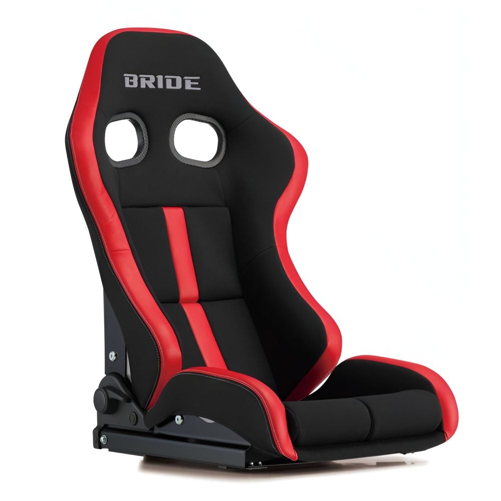 BRIDE STRADIA III EVO-S RECLINING BUCKET SEAT IN BLACK & RED [G72VN1]