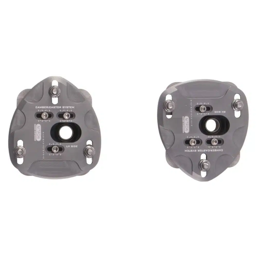 NITRON FRONT ADJUSTABLE TOP PLATES FOR E46 BMW 3 SERIES [NTCBM010TPF]