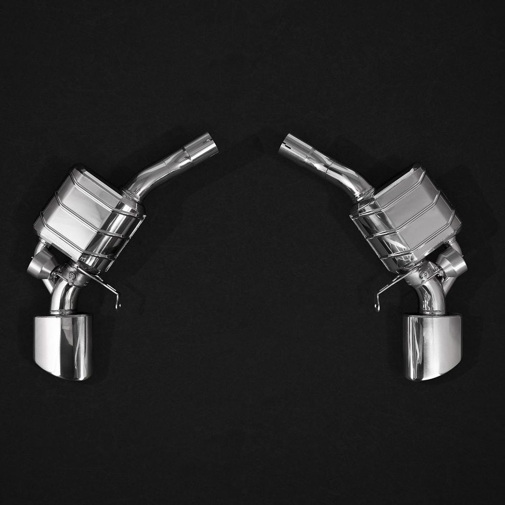 CAPRISTO VALVED EXHAUST SYSTEM WITH MID-PIPES & OVAL RS TIPS FOR B9 AUDI RS4 / RS5