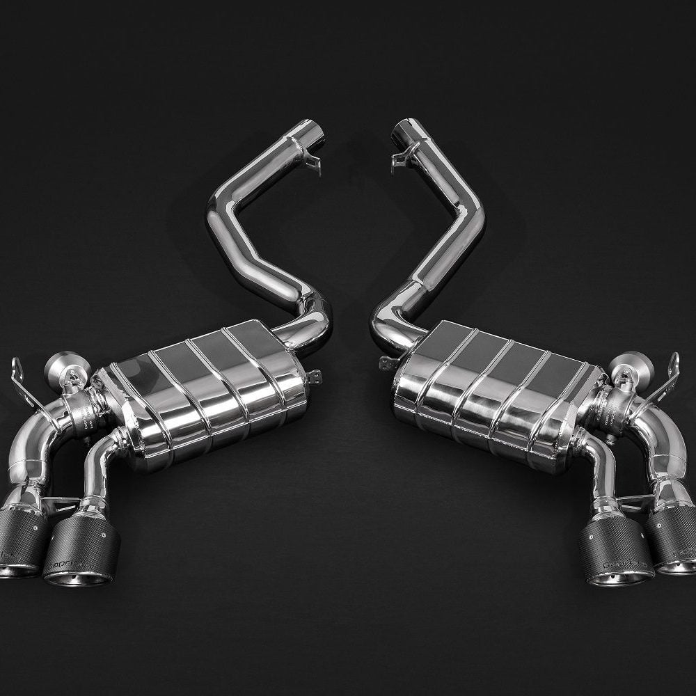 CAPRISTO EXHAUST SYSTEM WITH MID-PIPES AND CARBON TIPS FOR F15 & F16 BMW X5M / X6M