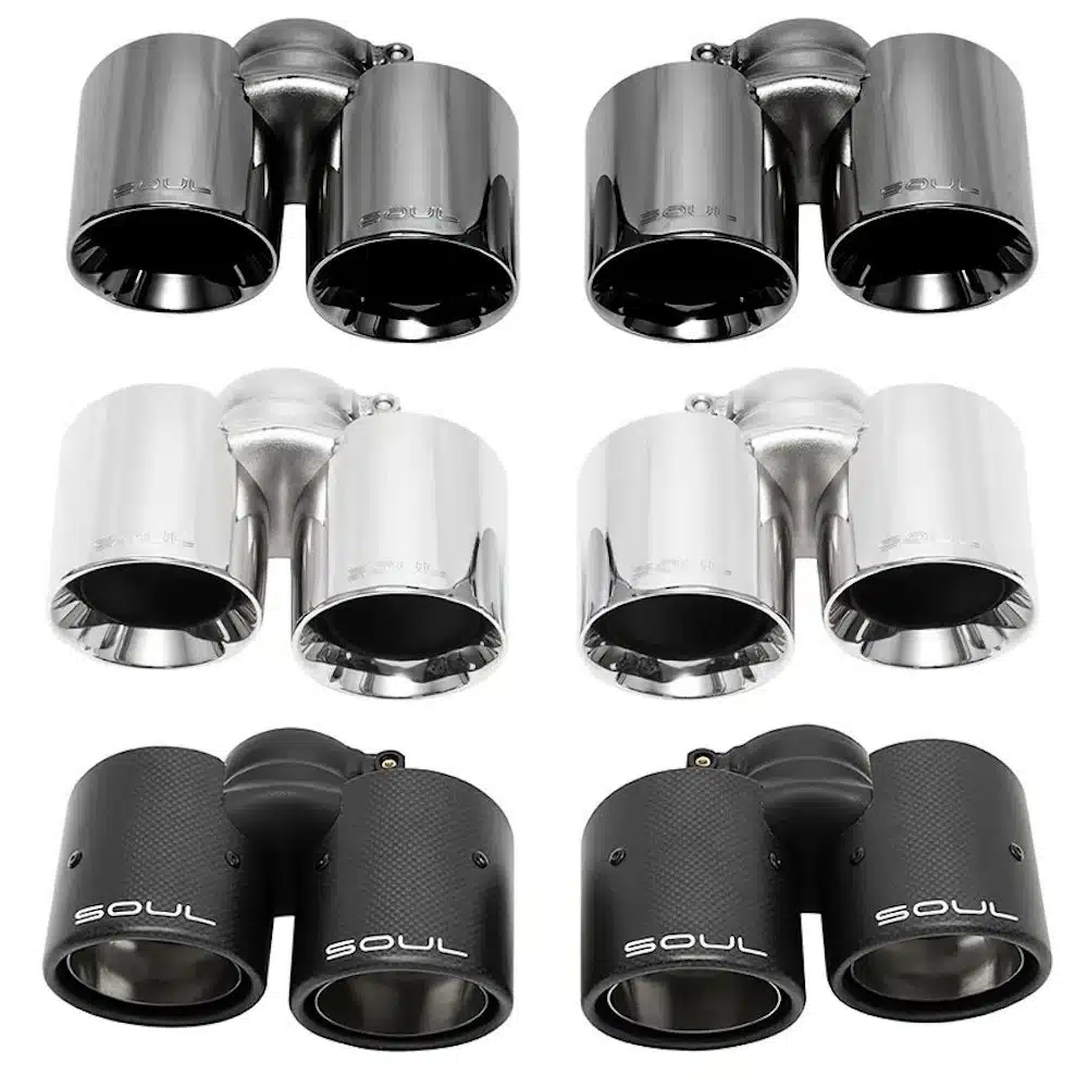 SOUL PERFORMANCE BOLT ON EXHAUST TIPS FOR 997.1 PORSCHE 911 CARRERA S (NON PSE)